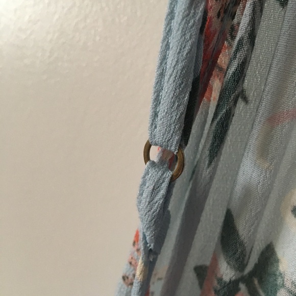 Beautiful Floral & Pale Blue Dress - Picture 8 of 8